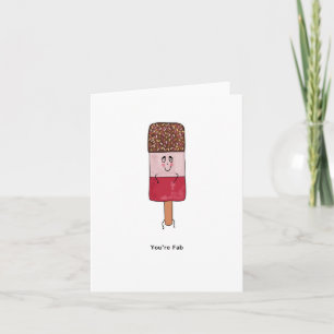 Birthday card, you're fab popsicle card