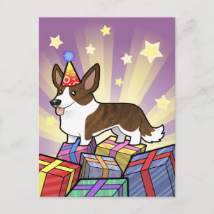 Birthday Cardigan Welsh Corgi Postcard
