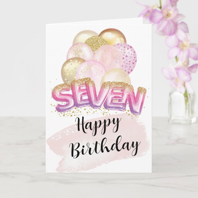 Birthday Cards for 7 Year Old Girl (Orchid)