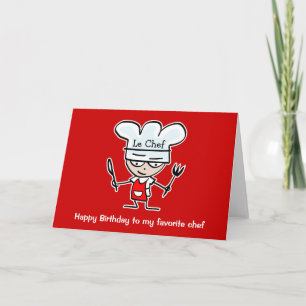 Birthday cards for chefs & cooks - Buy here