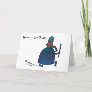 Birthday Cartoon Policeman Greeting Card