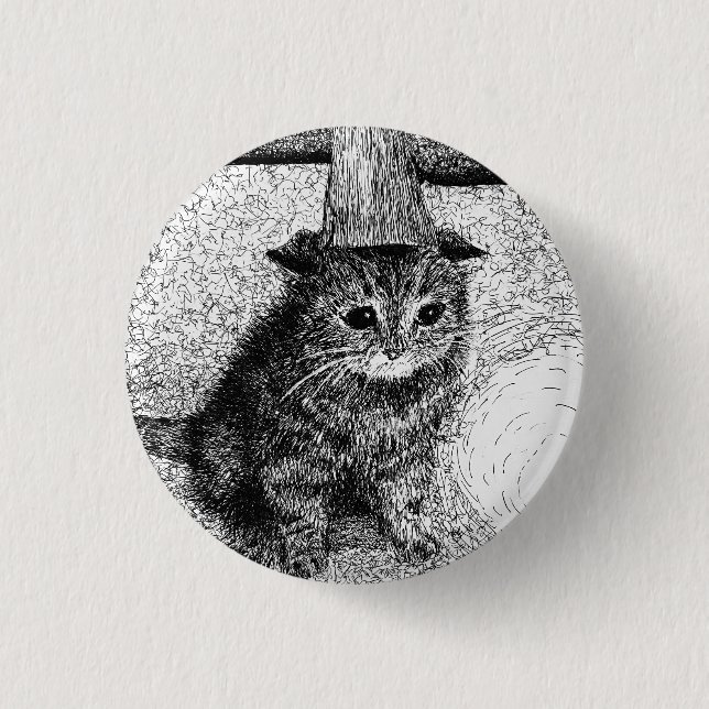 Birthday Cat 3 Cm Round Badge (Front)