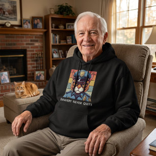 Birthday Cat Gifts for Police Officers Dad Grandpa Hoodie
