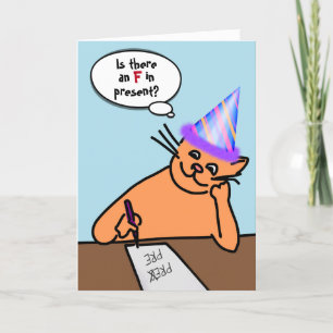 Birthday Cat Humour Card