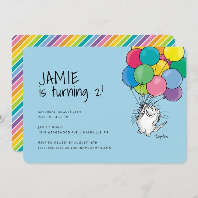 BIRTHDAY CATS by Sandra Boynton Invitation (Front/Back)