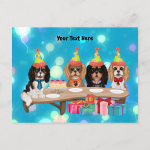 Birthday Cavalier King Charles Spaniel   Postcard