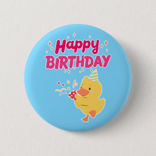 BIRTHDAY Celebration Cute Kawaii Chick Baby Chicke 6 Cm Round Badge