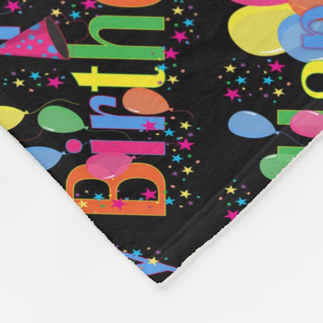 birthday-celebration fleece blanket (Corner)