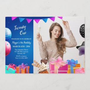 Birthday Celebration Photo Invitation
