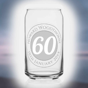 Birthday Celebration with Name, Age, & Birthday Can Glass