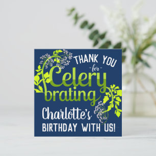 Birthday Celery Thank You - Punny Garden Card