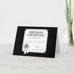 Birthday Certificate Card