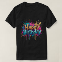 Birthday Cheer – Colourful Happy Birthday T-Shirts