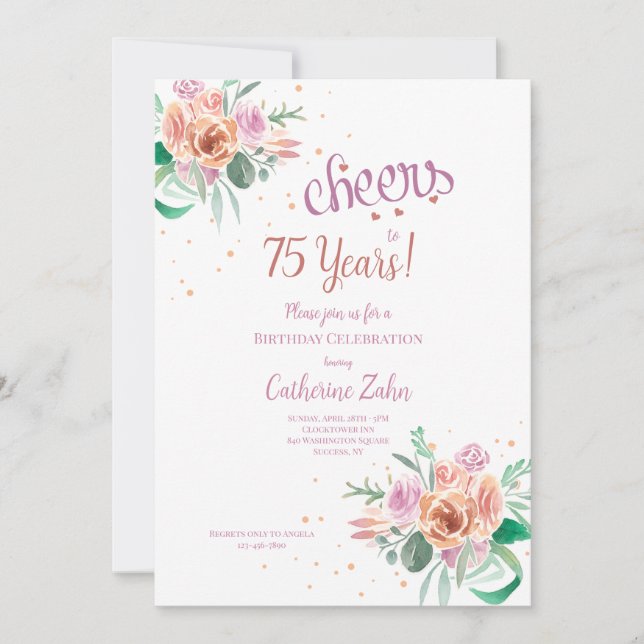 Birthday Cheers Invitation (Front)