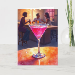 Birthday Cheers Ruby Drink Card