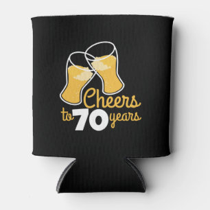 Birthday Cheers to 70 Years Happy Birthday Beer Can Cooler