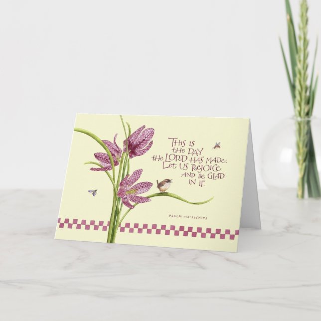 Birthday/Chequered Lily Card (Front)