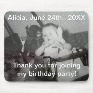 Birthday Child Photo Thank You Mousepad