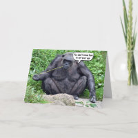 Birthday Chimpanzee Getting Older Humour