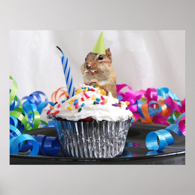 Birthday chipmunk poster (Front)