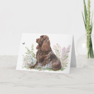 Birthday Chocolate Cocker Spaniel  Card