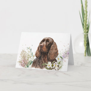 Birthday Chocolate Cocker Spaniel   Card