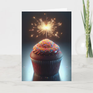 Birthday Chocolate Cupcake Card