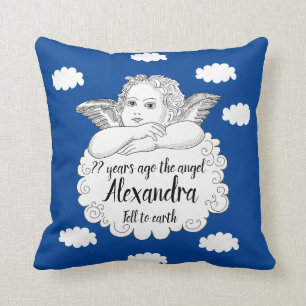 Birthday Christian Faith Angel Any Year And Name Cushion