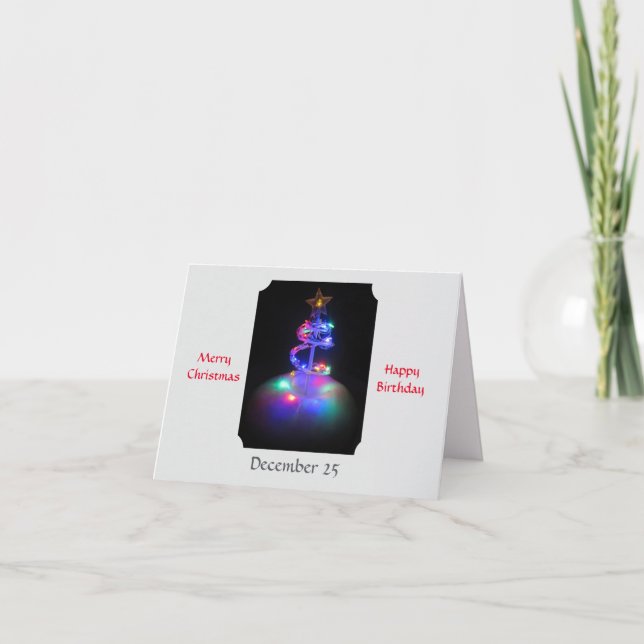 Birthday Christmas Folded Greeting Card (Front)