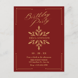 Birthday christmas invitation