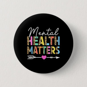 Birthday Christmas Leopard Mental Health S Awarene 6 Cm Round Badge