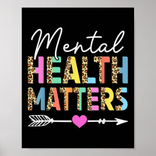 Birthday Christmas Leopard Mental Health S Awarene Poster