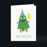 Birthday Christmas Tree "Merry Birthday" Card<br><div class="desc">For all the birthdays around Christmas time that have a sense of humour about it.</div>