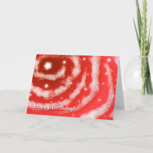 Birthday Cloud Red Star Clouds Card