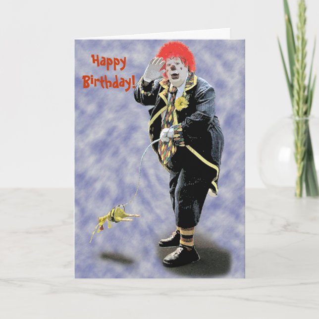 Birthday Clown, HappyBirthday! - Customised Card (Front)