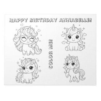 Birthday Coloring Notepad – Animals Party Activity