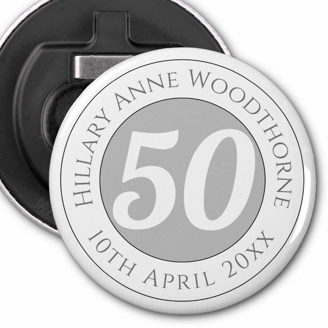 Birthday Commemoration with Name, Age, & Date Bottle Opener (Creator Uploaded)