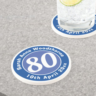 Birthday Commemoration with Name, Age, & Date Coaster