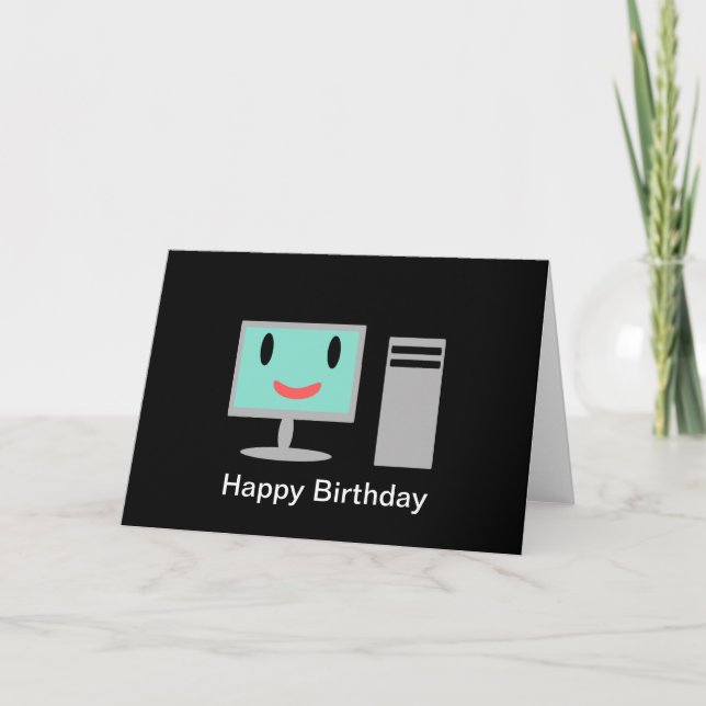 Birthday Computer Card (Front)