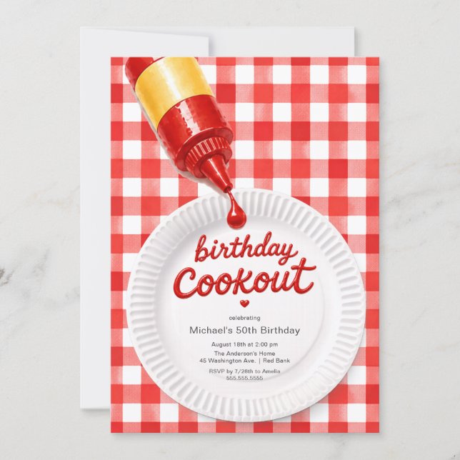 Birthday Cookout Party Invitation (Front)