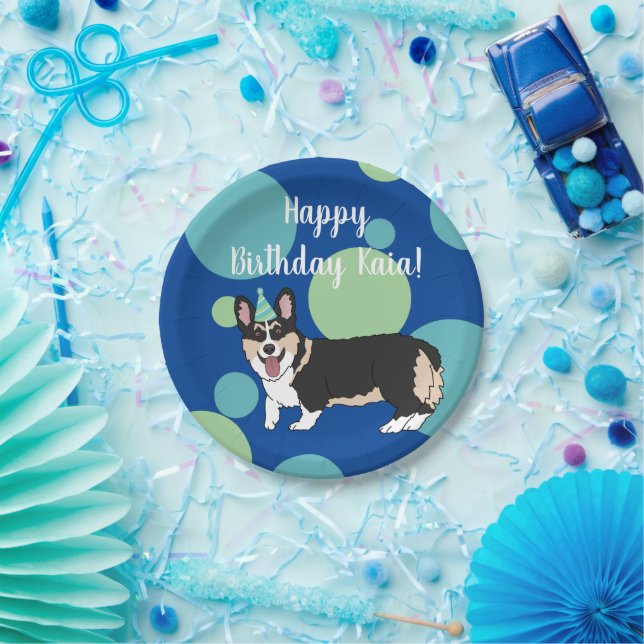Birthday Corgi  Paper Plate (Party)