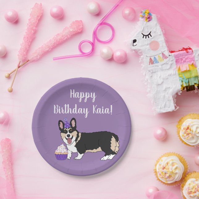 Birthday Corgi Paper Plate (Party)