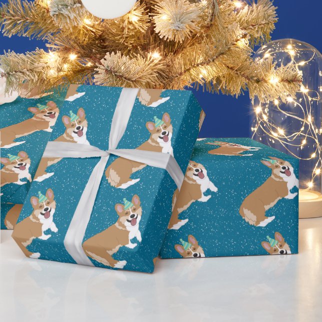Birthday Corgi Wrapping Paper (Holidays)