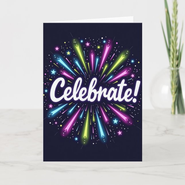 Birthday Cosmic Burst Card (Front)