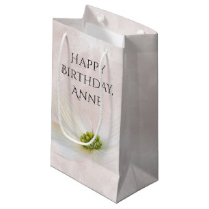 Birthday Cosmos Flower On Pink Small Gift Bag