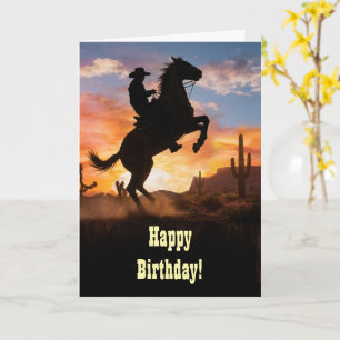 Birthday Country Western Cowboy Inspiring Riding Card
