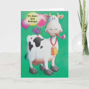 Birthday cow customisable invitations
