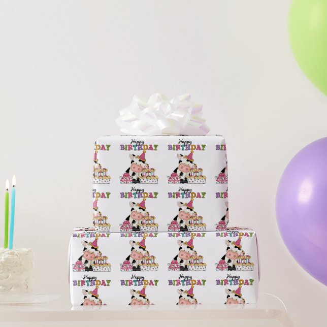 Birthday Cow Party wrapping paper (Party Gifts)