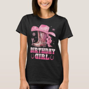 Birthday Cowgirl Western Birthday Girl Party Decor T-Shirt