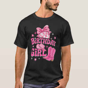 Birthday Cowgirl Western Disco Birthday Girl Party T-Shirt